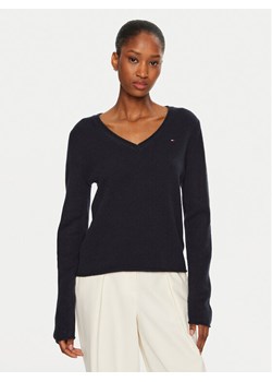 Tommy Hilfiger Sweter WW0WW43505 Granatowy Regular Fit ze sklepu MODIVO w kategorii Swetry damskie - zdjęcie 182599626