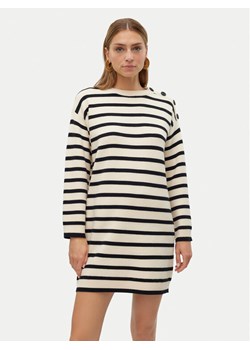 Vero Moda Sukienka dzianinowa Saba 10309307 Beżowy Loose Fit ze sklepu MODIVO w kategorii Sukienki - zdjęcie 182599688