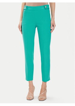 Morgan Spodnie materiałowe 241-PELIX.F Turkusowy Slim Fit ze sklepu MODIVO w kategorii Spodnie damskie - zdjęcie 182599697