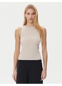BOSS Top Flow 50535807 Beżowy Slim Fit ze sklepu MODIVO w kategorii Bluzki damskie - zdjęcie 182599775