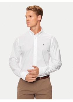 Gant Koszula Poplin 3000102 Biały Slim Fit ze sklepu MODIVO w kategorii Koszule męskie - zdjęcie 182599875