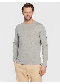 Tommy Hilfiger Longsleeve Logo MW0MW09096 Szary Slim Fit ze sklepu MODIVO w kategorii T-shirty męskie - zdjęcie 182600067
