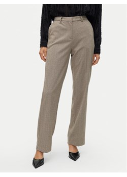Vero Moda Spodnie materiałowe Kawi 10319665 Beżowy Straight Fit ze sklepu MODIVO w kategorii Spodnie damskie - zdjęcie 182600098