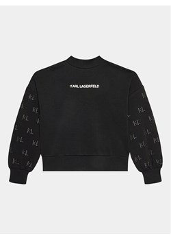 Karl Lagerfeld Kids Bluza Z15459 S Czarny Regular Fit ze sklepu MODIVO w kategorii Bluzy dziewczęce - zdjęcie 182600196