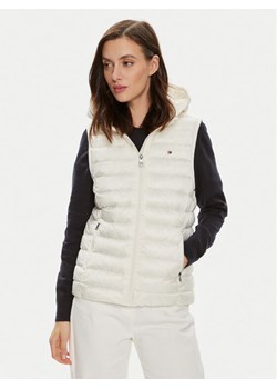 Tommy Hilfiger Bezrękawnik Global Stripe WW0WW40779 Biały Regular Fit ze sklepu MODIVO w kategorii Kamizelki damskie - zdjęcie 182600225