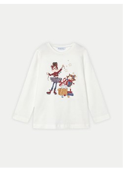 Mayoral Bluzka 4072 Écru Regular Fit ze sklepu MODIVO w kategorii Bluzki dziewczęce - zdjęcie 182600305