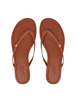 LAUREN RALPH LAUREN Japonki Raquel 802953931006 Brązowy ze sklepu MODIVO w kategorii Klapki damskie - zdjęcie 182600317