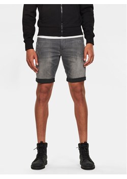 G-Star Raw Szorty jeansowe 3301 D10481-6132 Szary Slim Fit ze sklepu MODIVO w kategorii Spodenki męskie - zdjęcie 182600407