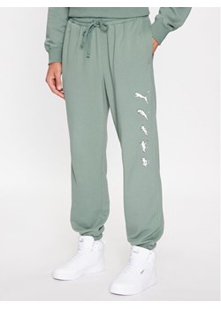 Puma Spodnie dresowe Puma X Ripndip 622199 Zielony Relaxed Fit ze sklepu MODIVO w kategorii Spodnie męskie - zdjęcie 182600636