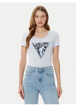 Guess T-Shirt W5RI00 J1314 Niebieski Regular Fit ze sklepu MODIVO w kategorii Bluzki damskie - zdjęcie 182600756