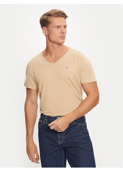 Tommy Jeans T-Shirt Jaspe DM0DM09587 Beżowy Slim Fit ze sklepu MODIVO w kategorii T-shirty męskie - zdjęcie 182601245