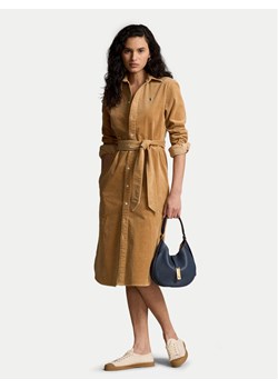 Polo Ralph Lauren Sukienka koszulowa 211941474003 Beżowy Regular Fit ze sklepu MODIVO w kategorii Sukienki - zdjęcie 182601336