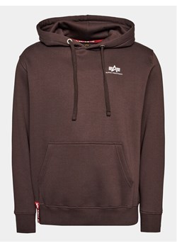 Alpha Industries Bluza Basic Small Logo 196318 Brązowy Regular Fit ze sklepu MODIVO w kategorii Bluzy męskie - zdjęcie 182601975
