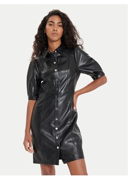 Morgan Sukienka z imitacji skóry 242-RLONGO Czarny Slim Fit ze sklepu MODIVO w kategorii Sukienki - zdjęcie 182601979