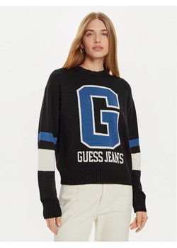 Guess Jeans Sweter W4BR11 Z3HN2 Czarny Regular Fit ze sklepu MODIVO w kategorii Swetry damskie - zdjęcie 182602186