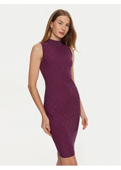 Marciano Guess Sukienka dzianinowa 4YGK0A 5718Z Bordowy Bodycon Fit ze sklepu MODIVO w kategorii Sukienki - zdjęcie 182602205