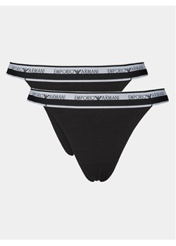 Emporio Armani Underwear Komplet 2 par stringów 164522 4R227 00020 Czarny ze sklepu MODIVO w kategorii Majtki damskie - zdjęcie 182602237