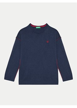 United Colors Of Benetton Sweter 1041H1025 Granatowy Regular Fit ze sklepu MODIVO w kategorii Swetry chłopięce - zdjęcie 182602239