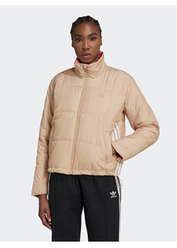 adidas Kurtka przejściowa Short Puffer Jacket HM2614 Beżowy Loose Fit ze sklepu MODIVO w kategorii Kurtki damskie - zdjęcie 182602258