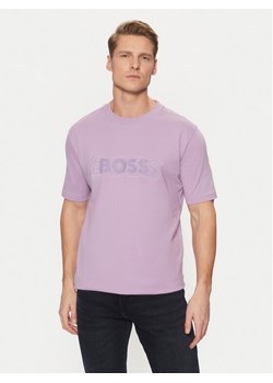 BOSS T-Shirt 50531271 Fioletowy Regular Fit ze sklepu MODIVO w kategorii T-shirty męskie - zdjęcie 182602287
