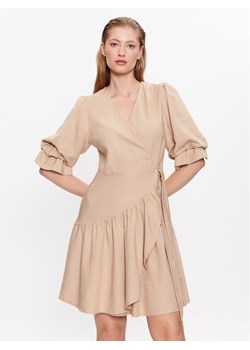 YAS Sukienka 26029985 Brązowy Regular Fit ze sklepu MODIVO w kategorii Sukienki - zdjęcie 182602657