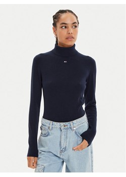 Tommy Jeans Golf Essential DW0DW19686 Granatowy Regular Fit ze sklepu MODIVO w kategorii Swetry damskie - zdjęcie 182602716