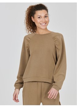 Athlecia Bluza Jillnana W Balloon Sleeve Sweat EA223322 Brązowy Regular Fit ze sklepu MODIVO w kategorii Bluzy damskie - zdjęcie 182602837