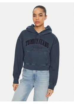Tommy Jeans Bluza DW0DW19413 Granatowy Boxy Fit ze sklepu MODIVO w kategorii Bluzy damskie - zdjęcie 182602868