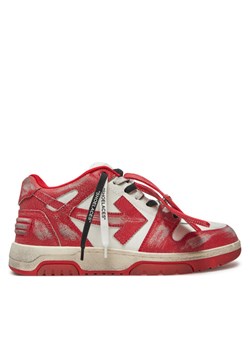 Off-White Sneakersy OMIA189F22LEA0110125 Czerwony ze sklepu MODIVO w kategorii Buty sportowe męskie - zdjęcie 182602938