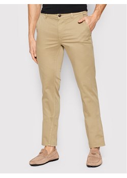 Boss Chinosy Schino D 50470813 Beżowy Slim Fit ze sklepu MODIVO w kategorii Spodnie męskie - zdjęcie 182602997