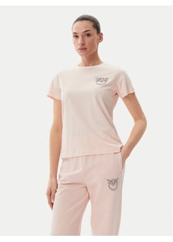 PINKO T-Shirt Nambrone 103320 A2G7 Różowy Regular Fit ze sklepu MODIVO w kategorii Bluzki damskie - zdjęcie 182603715