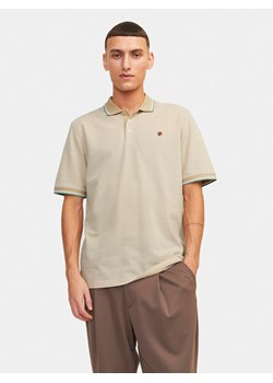 Jack&Jones Polo Bluwin 12169064 Beżowy Regular Fit ze sklepu MODIVO w kategorii T-shirty męskie - zdjęcie 182603838