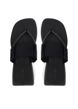 Calvin Klein Jeans Japonki Sq Low Wedge Sandal Rope YW0YW01717 Czarny ze sklepu MODIVO w kategorii Klapki damskie - zdjęcie 182604588