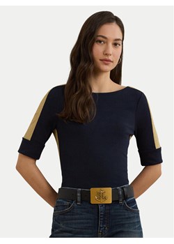 LAUREN RALPH LAUREN Bluzka 200963099001 Granatowy Slim Fit ze sklepu MODIVO w kategorii Bluzki damskie - zdjęcie 182604757
