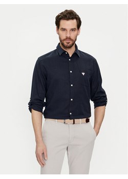 Guess Koszula F4GH00 WG3L0 Granatowy Regular Fit ze sklepu MODIVO w kategorii Koszule męskie - zdjęcie 182605119