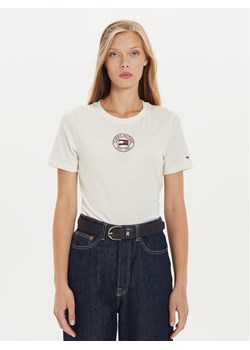 Tommy Hilfiger T-Shirt Nautical Graphic WW0WW43652 Biały Slim Fit ze sklepu MODIVO w kategorii Bluzki damskie - zdjęcie 182605438