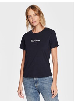 Pepe Jeans T-Shirt Wendy PL505480 Granatowy Regular Fit ze sklepu MODIVO w kategorii Bluzki damskie - zdjęcie 182605538