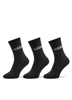 adidas Skarpety wysokie unisex Linear Crew Cushioned Socks 3 Pairs IC1301 Czarny ze sklepu MODIVO w kategorii Skarpetki damskie - zdjęcie 182605619