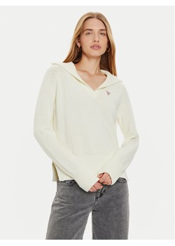 Guess Jeans Sweter W4BR14 Z3HM1 Écru Regular Fit ze sklepu MODIVO w kategorii Swetry damskie - zdjęcie 182605639