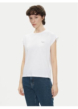 Pepe Jeans T-Shirt Blooma PL506030 Biały Regular Fit ze sklepu MODIVO w kategorii Bluzki damskie - zdjęcie 182605666