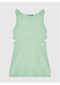 United Colors Of Benetton Sukienka letnia 3HCGCV005 Zielony Regular Fit ze sklepu MODIVO w kategorii Sukienki dziewczęce - zdjęcie 182606149