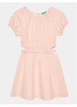 United Colors Of Benetton Sukienka codzienna 4XTWCV019 Pomarańczowy Regular Fit ze sklepu MODIVO w kategorii Sukienki dziewczęce - zdjęcie 182606157