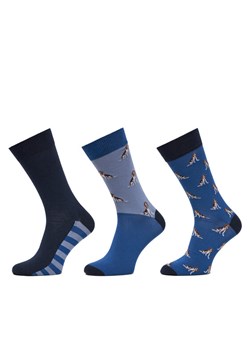 Barbour Zestaw 3 par wysokich skarpet męskich Beagle Dog MGS0070BL71 Niebieski ze sklepu MODIVO w kategorii Skarpetki męskie - zdjęcie 182606206