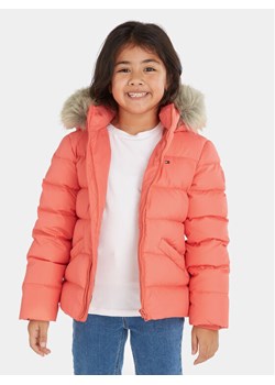 Tommy Hilfiger Kurtka puchowa Essential KG0KG07399 D Koralowy Regular Fit ze sklepu MODIVO w kategorii Kurtki dziewczęce - zdjęcie 182606286