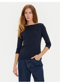 Tommy Hilfiger Bluzka New Cody WW0WW40589 Granatowy Slim Fit ze sklepu MODIVO w kategorii Bluzki damskie - zdjęcie 182606327
