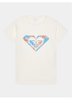 Roxy T-Shirt Day And Night ERGZT03954 Biały Regular Fit ze sklepu MODIVO w kategorii Bluzki dziewczęce - zdjęcie 182606337