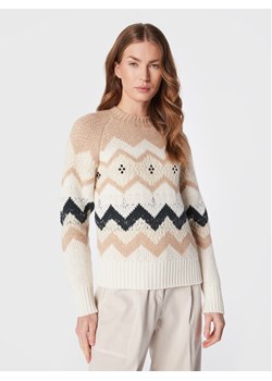 Peserico Sweter E99948F03R Beżowy Regular Fit ze sklepu MODIVO w kategorii Swetry damskie - zdjęcie 182606368