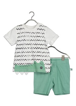 Blue Seven Komplet t-shirt i spodenki 422189 X Zielony Regular Fit - id: 0000301985860 - marki BLUE SEVEN - 182606549 Blue Seven Komplet t-shirt i spodenki 422189 X Zielony Regular Fit ze sklepu MODIVO w kategorii Komplety niemowlęce - zdjęcie 182606549