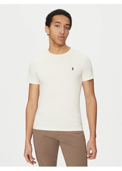 Polo Ralph Lauren T-Shirt 710671438421 Écru Slim Fit ze sklepu MODIVO w kategorii T-shirty męskie - zdjęcie 182606768