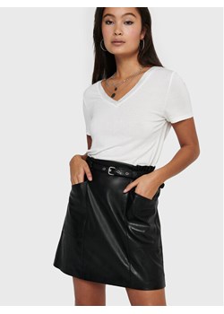 ONLY Spódnica z imitacji skóry Heidi 15229099 Czarny Regular Fit ze sklepu MODIVO w kategorii Spódnice - zdjęcie 182607235